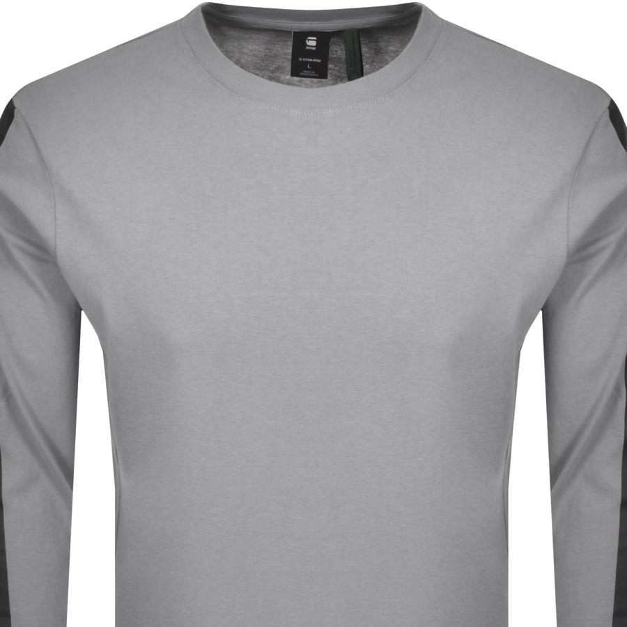 Alternative Image for ProductG Star Raw Taped Long Sleeved T Shirt Grey2